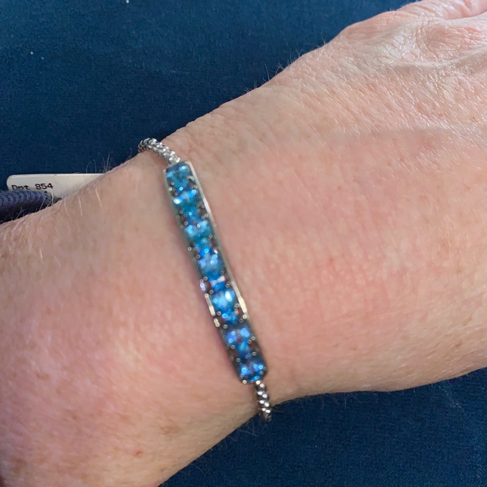 Effy blue topaz bolo bracelet - Picture 5 of 8
